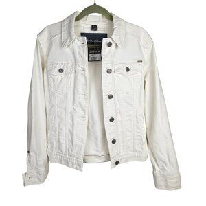 Eddie Bauer Women's White Denim Jacket NWT Size M